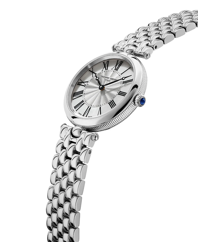 Frederique Constant Women's Swiss Art Deco Stainless Steel Bracelet Watch 30mm