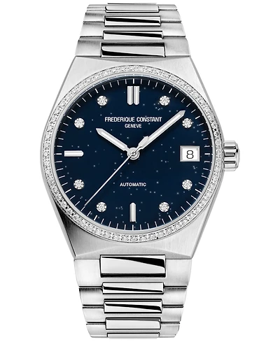 Frederique Constant Women's Swiss Automatic Highlife Diamond (1/2 ct. t.w.) Stainless Steel Bracelet Watch 34mm