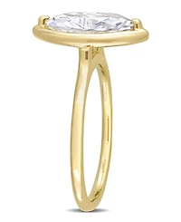 Moissanite 10K Gold Marquise Solitaire Engagement Ring