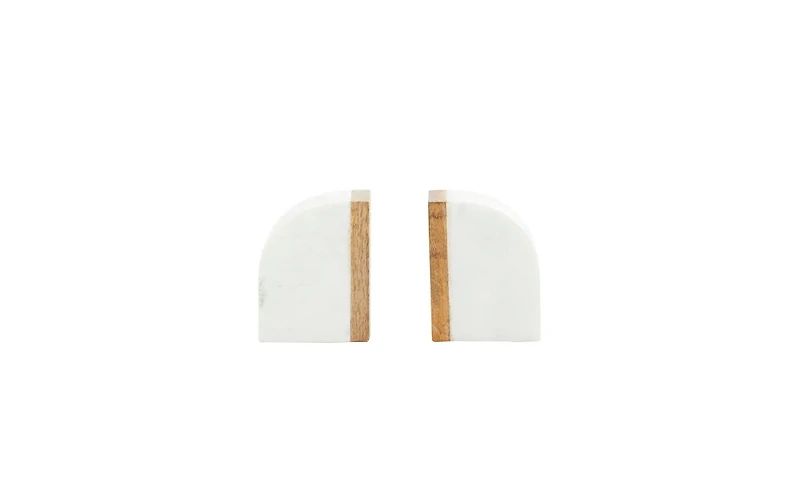 Marble Modern Bookends, Set of 2