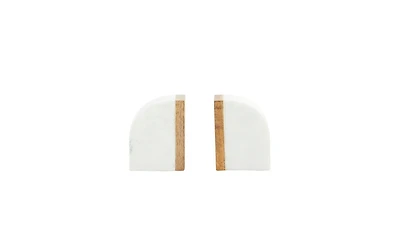 Marble Modern Bookends, Set of 2