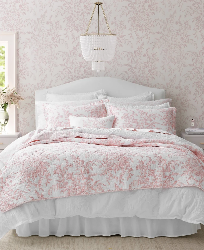 Laura Ashley Bedford Cotton Reversible 3-Pc. Quilt Set