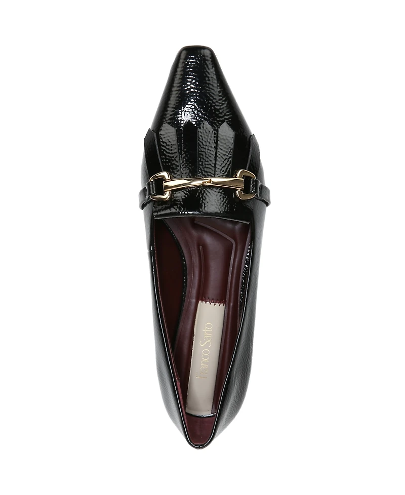 Franco Sarto Women's Rina Pointed Toe Kiltie Slip on Flats