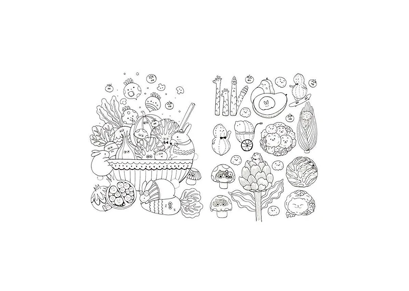 A Million Kawaii Cuties: The Sweetest Things to Color by Lulu Mayo