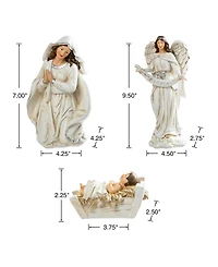 Glitzhome Resin Nativity Figurine Set, 12 Piece