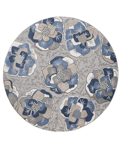 Kas Calla 6935 7'10" x 7'10" Round Outdoor Area Rug