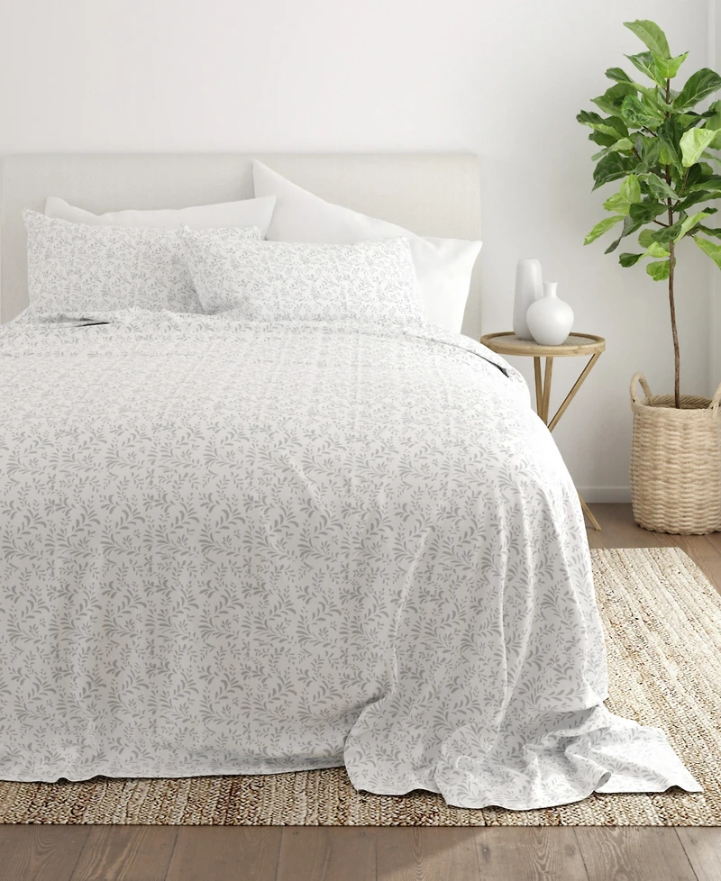 ienjoy Home The Farmhouse Chic Premium Ultra Soft Pattern -Pc. Sheet Set