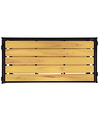 Seville Classics 2-Tier Stackable 6-Pair Resin Slat Shoe Storage Rack Organizer
