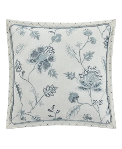 J Queen New York Blue Garden Decorative Pillow, 18" x 18"