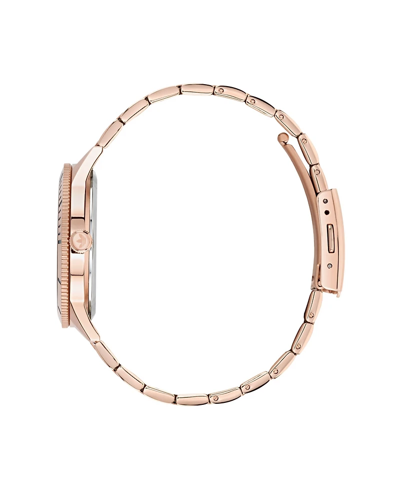 adidas Unisex Three Hand Edition Three Small Rose Gold-Tone Stainless Steel Bracelet Watch 36mm
