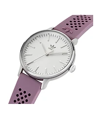 adidas Unisex Three Hand Code One Small Pink Silicone Strap Watch 35mm