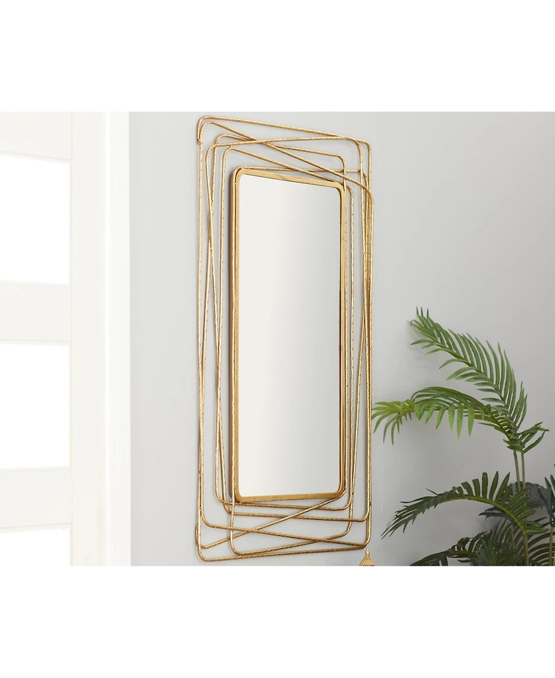 Metal Contemporary Wall Mirror, 47" x 31"