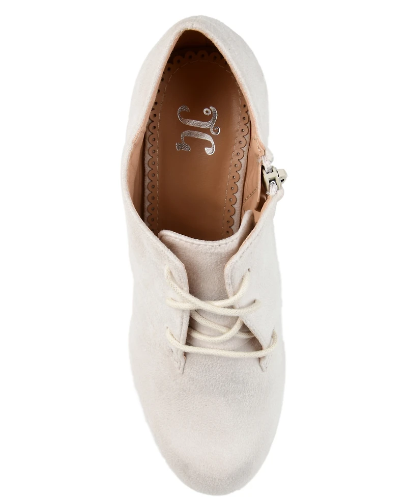 Journee Collection Women's Leona Wide Width Lace Up Dress Shooties