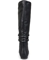Journee Collection Women's Jayne Extra Wide Calf Slouchy Knee High Boots