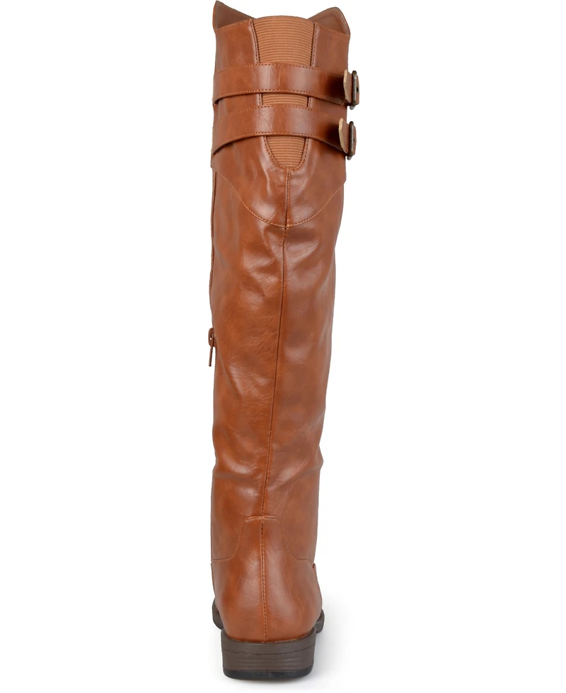 Journee Collection Women's Tori Wide Calf Knee High Riding Boots