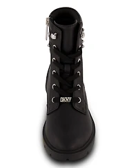 Dkny Big Girls Stassi Stone Crystal Stud Collar Moto Boots