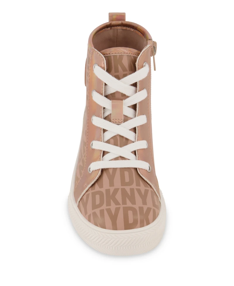 Dkny Big Girls All Over Logo High Top Sneakers