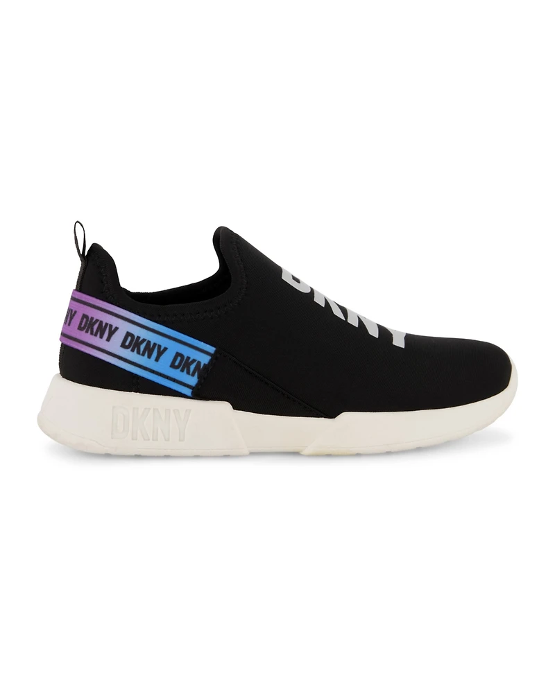Dkny Little Girls Lightweight Slip On Ombre Logo Sneakers