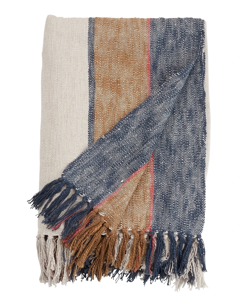 Saro Lifestyle Striped Design Throw, 68" x 52"