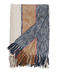 Saro Lifestyle Striped Design Throw, 68" x 52"