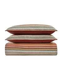 Brooklyn Loom Sunset Stripe Yarn Dye 3 Piece Quilt Set, Full/Queen