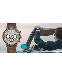 Raymond Weil Men's Swiss Automatic Chronograph Freelancer Brown Leather Strap Watch 43.5mm