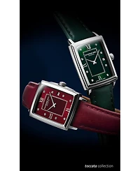 Raymond Weil Women's Swiss Toccata Diamond (1/4 ct. t.w.) Burgundy Leather Strap Watch 23mm
