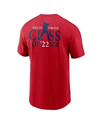 Men's Nike David Ortiz Red Boston Sox 2022 Hall Of Fame Essential T-shirt