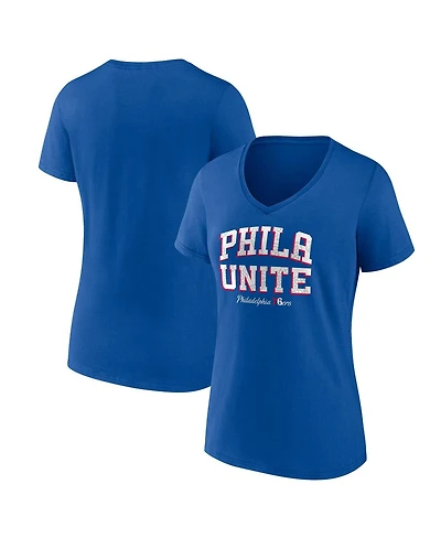 Women's Fanatics Royal Philadelphia 76ers Hometown Collection T-shirt