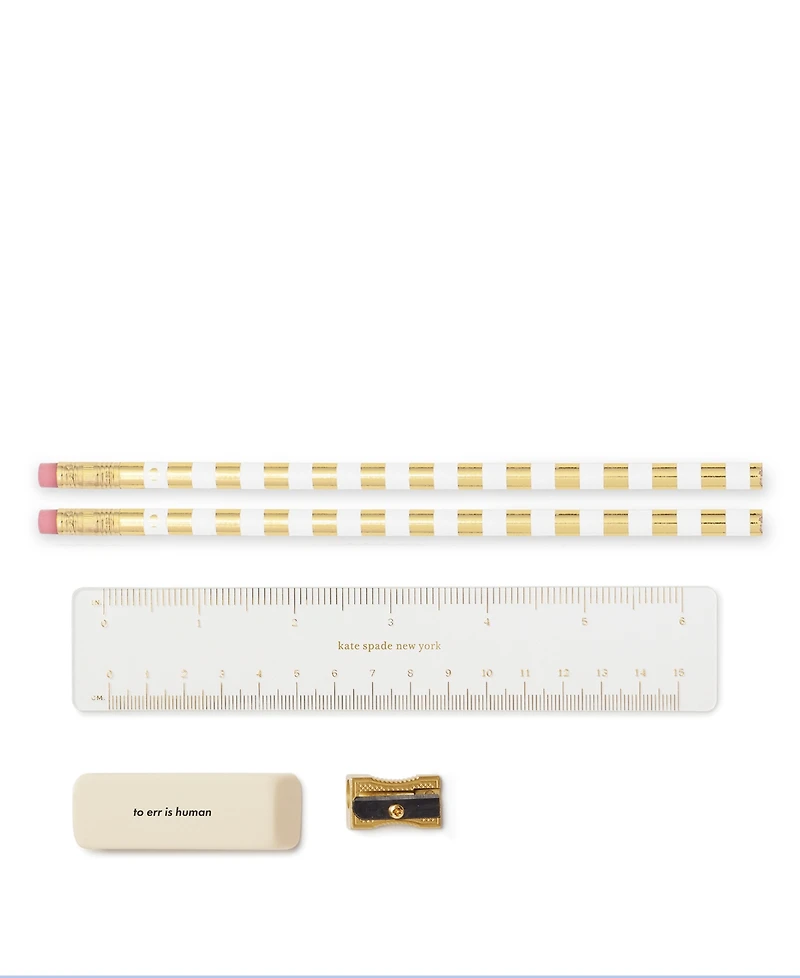 Kate Spade Floral Zip-Up Pencil Case, Set of 5