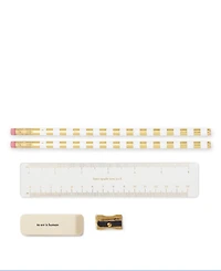 Kate Spade Floral Zip-Up Pencil Case, Set of 5