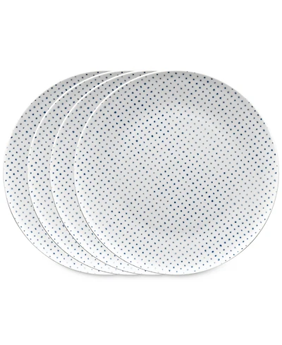 Noritake Hammock Dots Coupe Dinner Plates, Set of 4