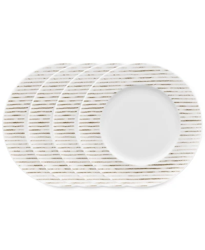 Noritake Hammock Stripes Rim Salad Plates, Set of 4