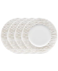 Noritake Hammock Stripes Rim Salad Plates, Set of 4