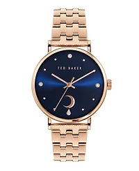 Ted Baker Women's Phylipa Moon Rose Gold-Tone Stainless Steel Bracelet Watch 37mm