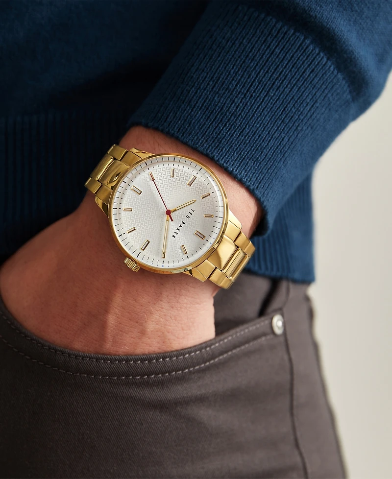 Ted Baker Men's Cosmop Gold-Tone Stainless Steel Bracelet Watch 42mm