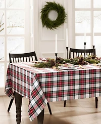 Elrene Christmas Classic Holiday Plaid Tablecloth, 102" x 60"