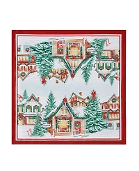 Elrene Storybook Christmas Village Holiday 4 Piece Napkin Set, 17" x 17"