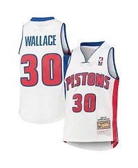 Big Boys Mitchell & Ness Rasheed Wallace White Detroit Pistons 2003-04 Hardwood Classics Swingman Jersey