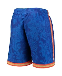 Men's Mitchell & Ness Blue New York Knicks Hardwood Classics Lunar Year Swingman Shorts