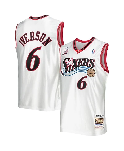 Men's Mitchell & Ness Allen Iverson White Eastern Conference Hardwood Classics 2002 Nba All-Star Game Authentic Jersey
