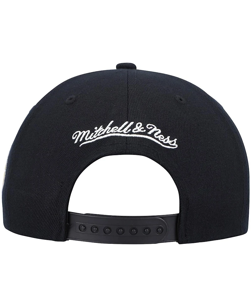 Men's Mitchell & Ness Black Indiana Pacers Hardwood Classics Script 2.0 Snapback Hat