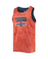 Men's Foco Navy Detroit Tigers Floral Reversible Mesh Tank Top