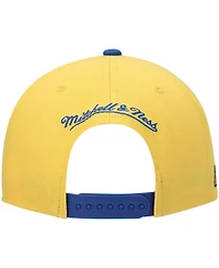 Men's Mitchell & Ness Gold and Royal Denver Nuggets Hardwood Classics Snapback Hat
