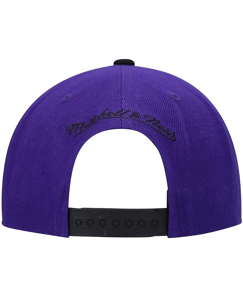 Men's Mitchell & Ness Purple and Black Sacramento Kings Hardwood Classics Snapback Hat