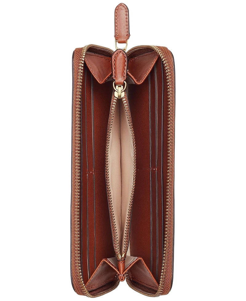 Women's Full-Grain Leather Large Zip Continental Wallet