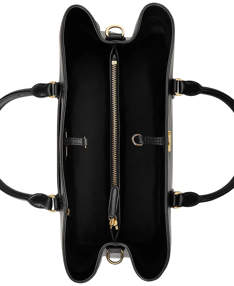 Lauren Ralph Women's Full-Grain Smooth Leather Large Marcy Satchel