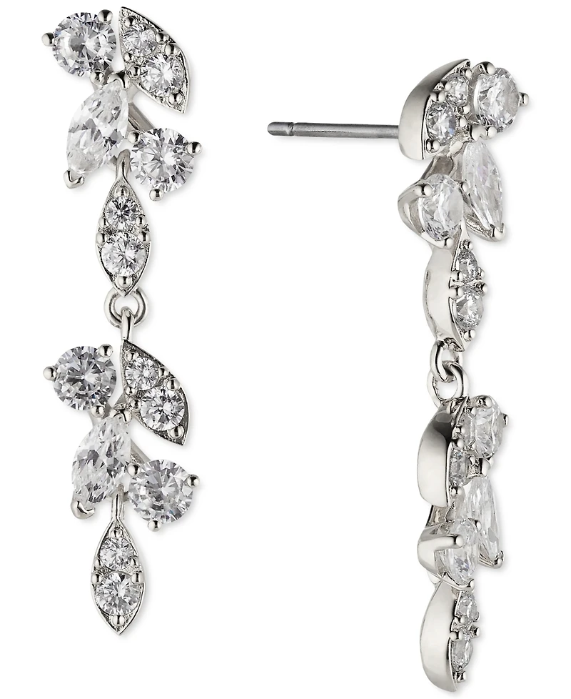 Eliot Danori Silver-Tone Linear Drop Earrings, Created for Macy's