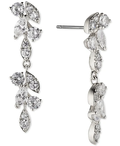 Eliot Danori Silver-Tone Linear Drop Earrings, Created for Macy's