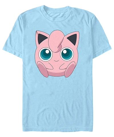 Men's Pokemon Jigglypuff Filled Face Short Sleeve T-shirt